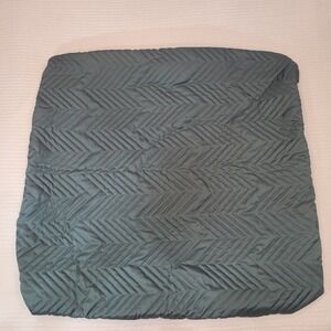 Quilted Card Table Cover Square Padded Chevron Teal Green Snap Fit 34"